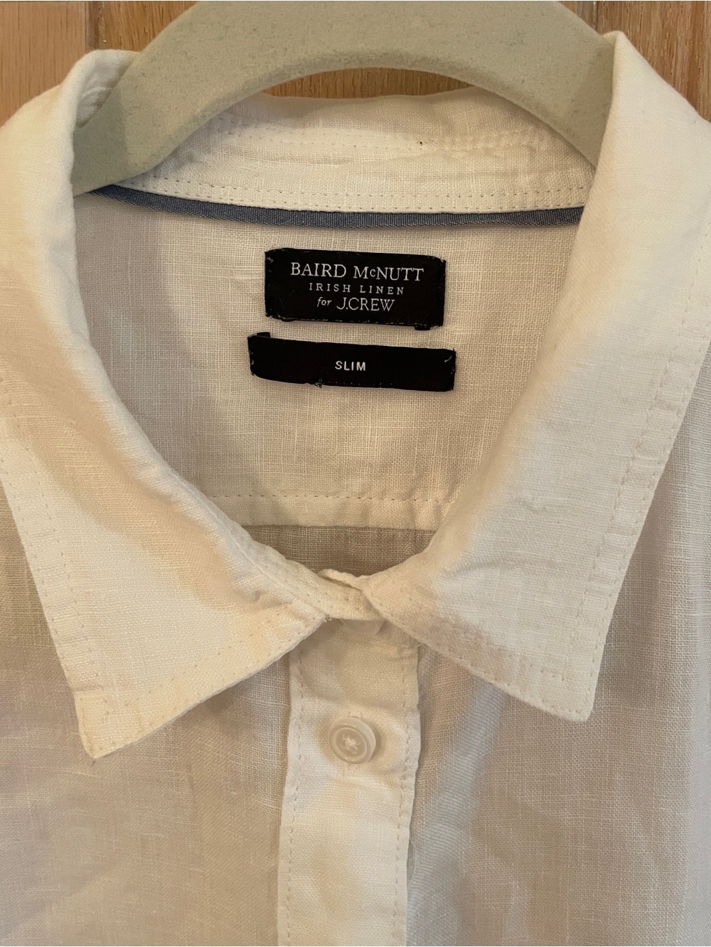 J. Crew Baird McNutt Irish Linen White Button-Down Shirt - Picture 2 of 9